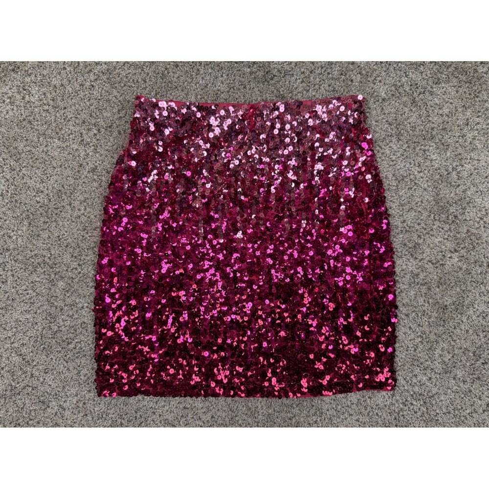 Maner Magenta Pink Sequin Mini Skirt Party‎ Festival Size Medium